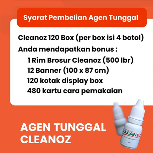 Paket AGEN TUNGGAL Cleanoz 120 BOX ( isi 480 )